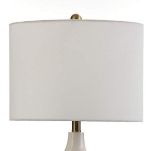 Bristol Ivory Dimpled Molded Vase Table Lamp