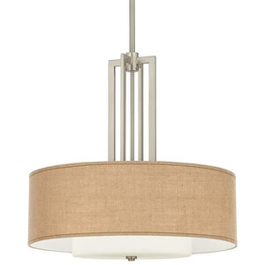 Carey 24" Silk Double Drum Shade Chandelier