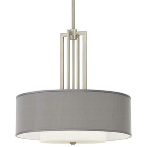 Carey 24" Silk Double Drum Shade Chandelier