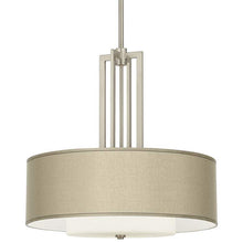 Carey 24" Silk Double Drum Shade Chandelier