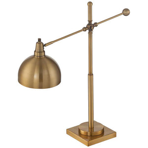 Lite Source Cupola Brushed Brass Large Desk Lamp