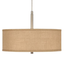 Woven Burlap 16" Wide Pendant Chandelier