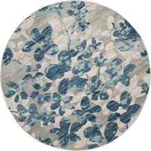 Vintage Floral Grey and Light Blue Soft Area Rug