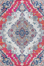 Bohemian FLAIR Boho Vintage Medallion Blue/Multi. Soft Area Rug