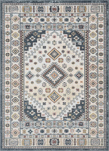 Aryn Blue Tribal Medallion Pattern Area Rug