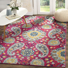 Floral Fuchsia/Gold Soft Area Rugs