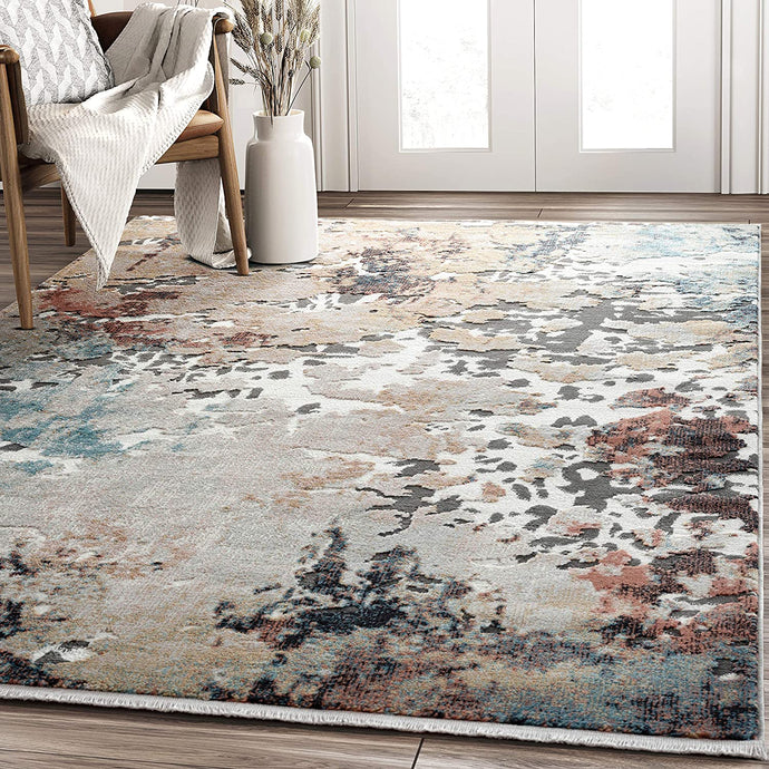 Contemporary Distressed Farmhouse Modern Multi Area Rug