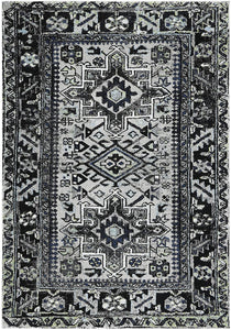 Oriental Persian Area Rug, Light Grey/Dark Grey