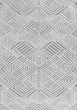 Jordan Art Deco Geometric Indoor/Outdoor White/Black Area Rug