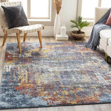 Eira Blue / Orange Soft Area Rug