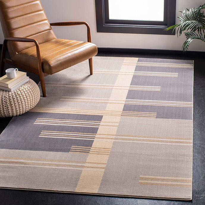 Orwell Collection Mid-Century Modern Abstract Soft Area Rug Grey / Charcoal