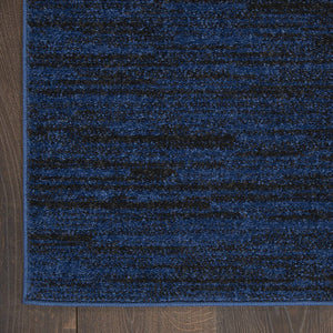Solid Contemporary Midnight Blue Indoor/Outdoor Area Rug