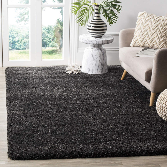 Dark Gray Soft Plush Shag Area Rug