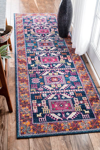 Navy Bohemian Pattern Soft Area Rugs