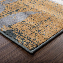 Geometric Patchwork Distressed Ivory Grey Camel Soft Area Rug - Multiple Sizes Available