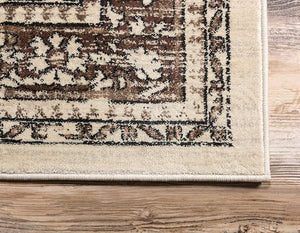 Vintage Traditional Beige Brown Area Rug