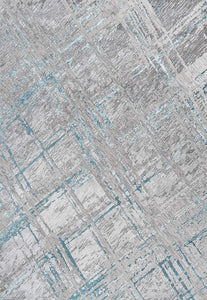 Slant Modern Abstract Gray/Blue Soft Area Rug