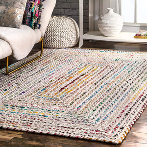 Hand Braided Ivory Multi-color Soft Area Rugs – Modern Rugs and Decor