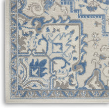 Persian Floral Traditional Ivory Blue Soft Area Rug