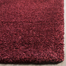 Cozy Soft Thick Maroon Shag Area Rug 2-inch Pile Height