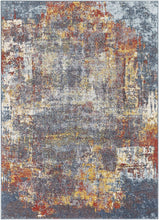 Eira Blue / Orange Soft Area Rug