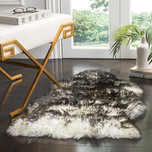 Sheep Skin Collection White  Handmade Rustic Glam Genuine Pelt Extra Thick Accent Soft Area Rug