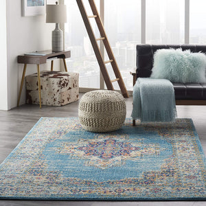 Chic Light Blue Area Rug Runner