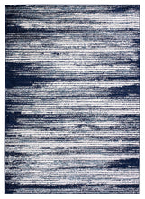 Stripes Design Navy/Teal/Beige Area Rugs