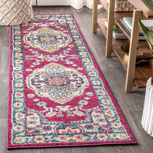 Bohemian Flair Boho Chic Medallion Blue/Yellow Soft Area Rugs