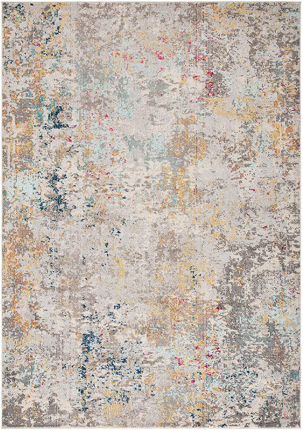 Safavieh Madison Collection Modern Abstract Grey / Gold