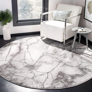 Modern Abstract Grey/Silver Soft Area Rug