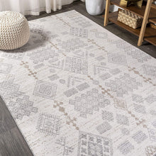 Bhalil Berber Diamond Geometric Beige/Gray Soft Area Rug