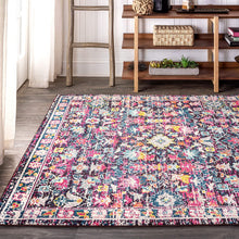 Modern Persian Boho Floral Multi/Purple Soft Area Rugs