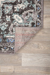 Traditional Distressed Ivory Gray Area Rug