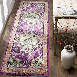 Distressed Violet Fuchsia Soft Area Rug