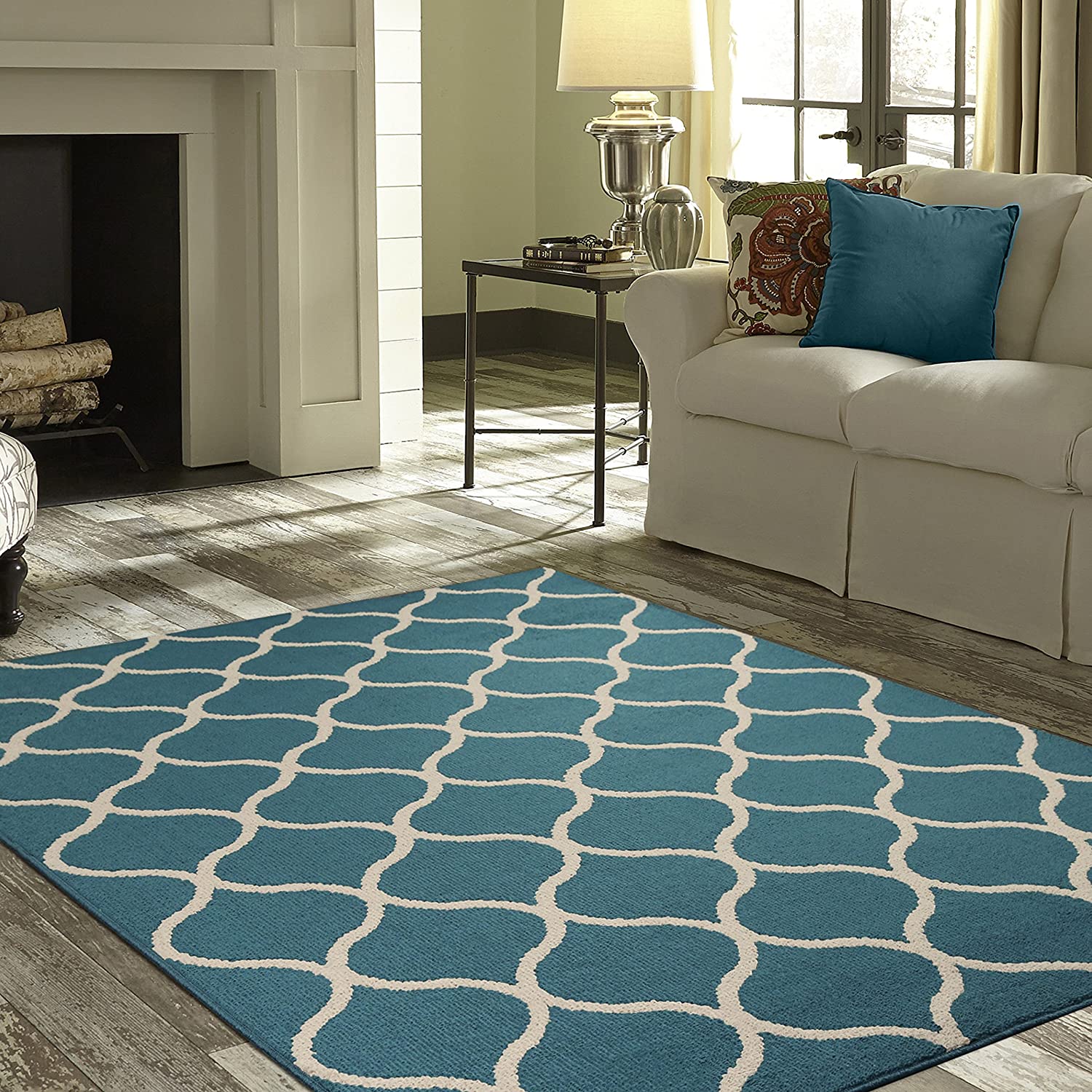 Kitchen Rugs Set, Maples Rugs [Made in USA][Rebecca] 3 Piece Sets Non Slip  Padded Small Area Rugs for Living Room