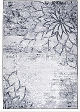 Modern Floral Abstract Non Skid (Non Slip) Area Rug 7'10" x 10' Gray