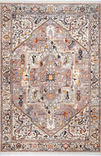 Medallion Fringe Soft Area Rug Light Brown