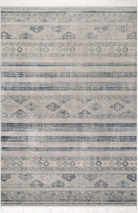 Roseline Vintage Tribal Area Rug, Blue