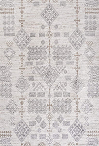 Bhalil Berber Diamond Geometric Beige/Gray Soft Area Rug