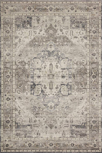 Hathaway Collection  Steel / Ivory, Traditional Soft Area Rug
