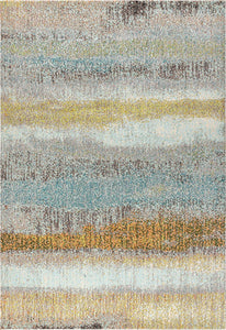 Contemporary Modern Abstract Vintage Cream/Yellow Rug