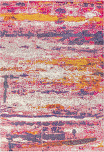 Modern Abstract Brushstroke Pink/Cream Soft Rug