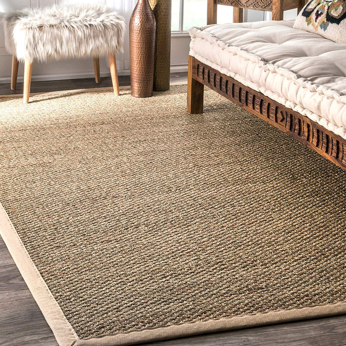 Premium Seagrass Natural Beige Area Rug