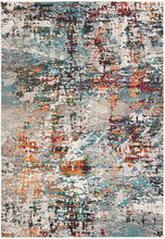 Modern Abstract Soft Area Rug, Grey / Blue