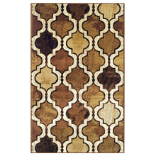 Modern Geometric Trellis Brown Soft Area Rug