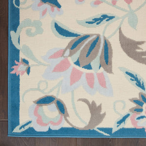 Floral Casual Ivory/Multicolor Area Rug
