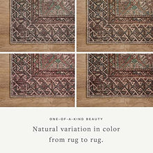 Amber Lewis x Loloi Billie Collection BIL-01 Ink / Salmon, Traditional 7'-6" x 9'-6" Area Rug