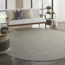 Flat-Weave Indoor/Outdoor Light Grey Area Rug