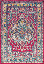 Bohemian Flair Boho Chic Medallion Blue/Yellow Soft Area Rugs